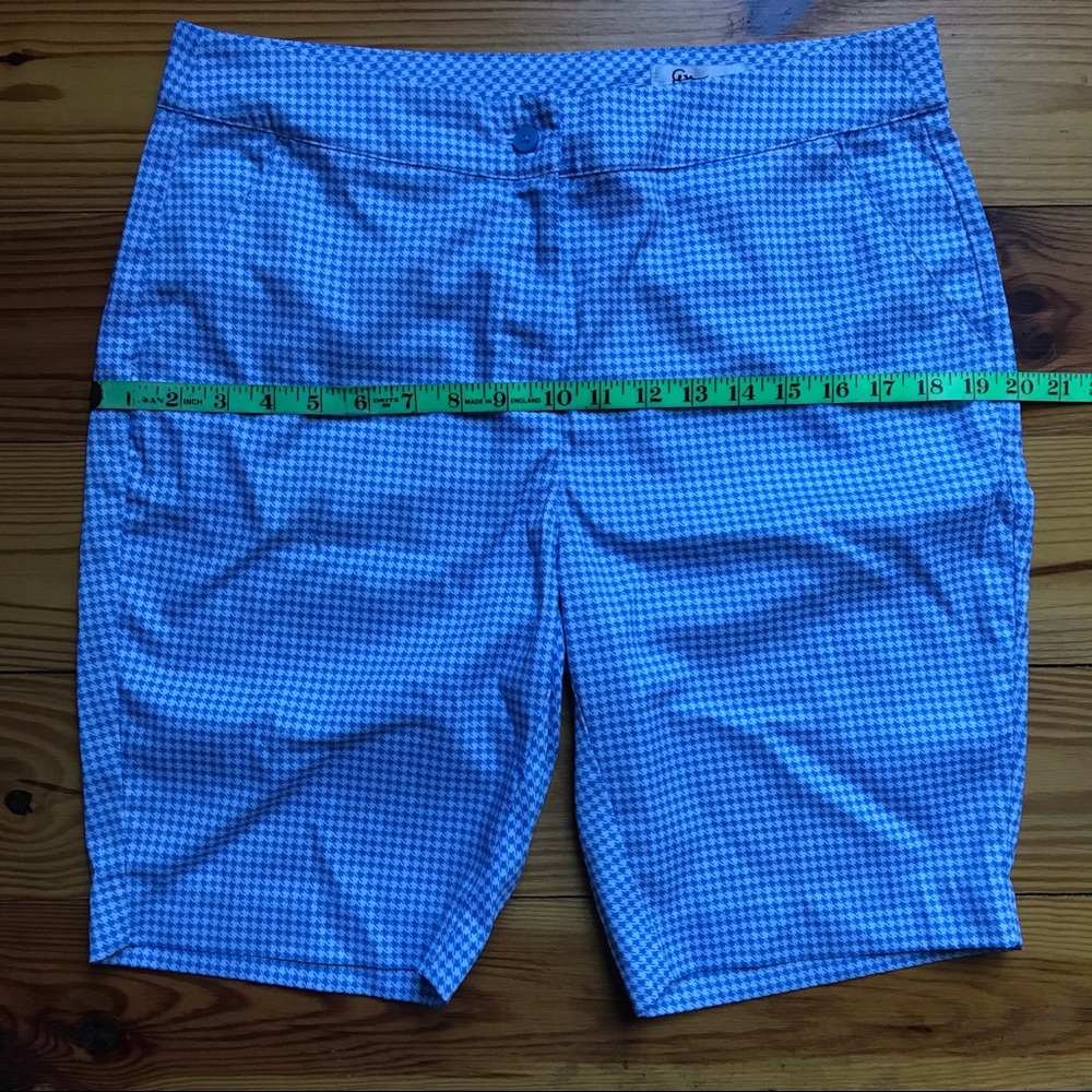 Greg Norman Blue Houndstooth Golf Shorts, EUC, 10 - Picture 7 of 12